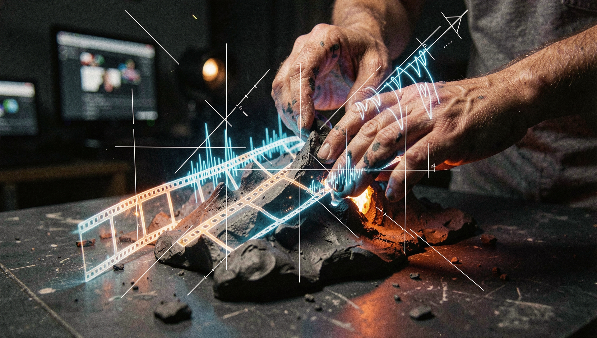 Direct sculpting in film clay